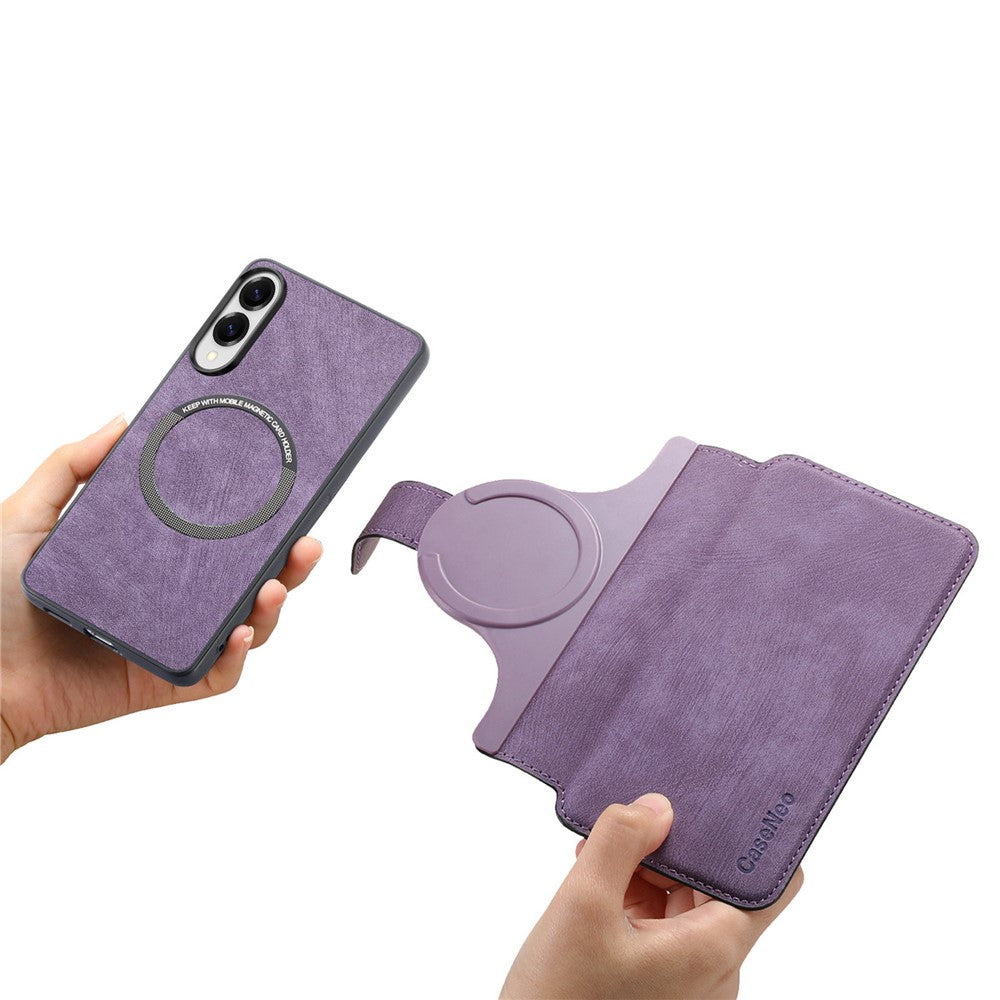 CASENEO For Samsung Galaxy S25 Edge Magnetic Case  Detachable Leather Phone Wallet Cover