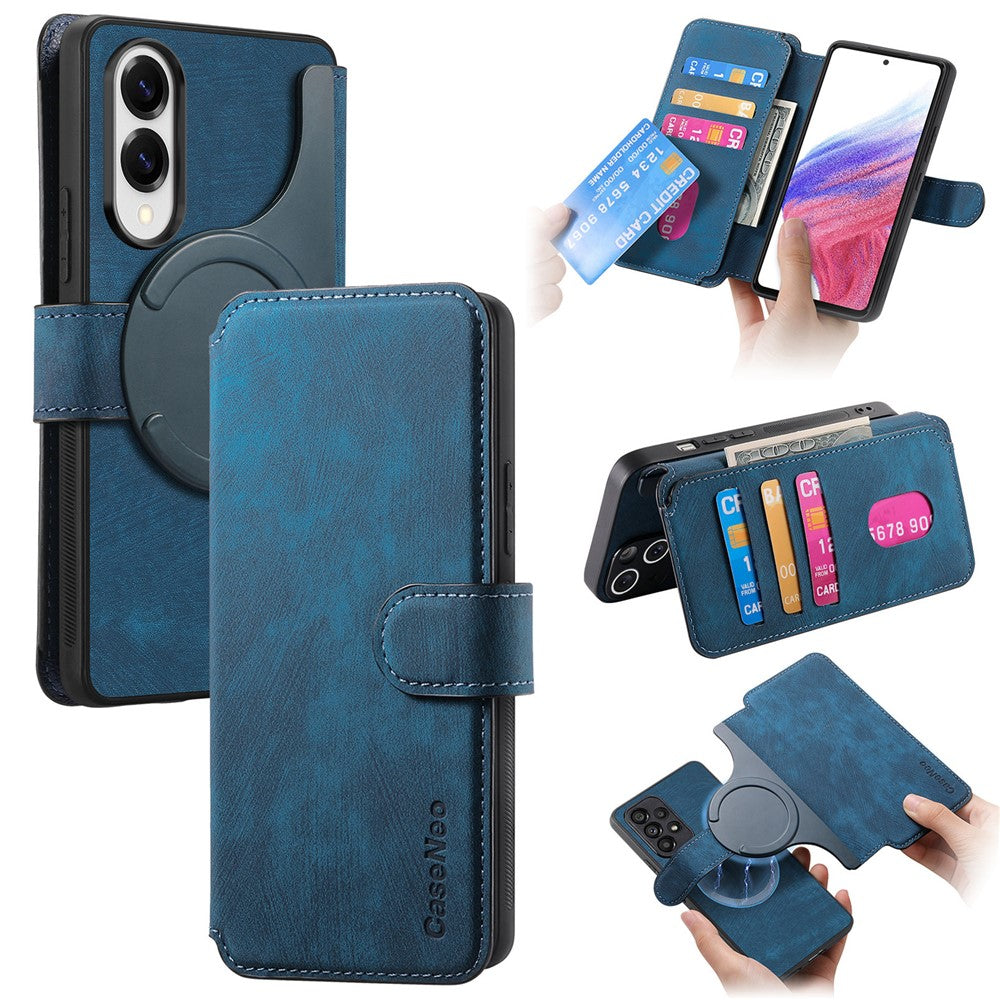 CASENEO For Samsung Galaxy S25 Edge Magnetic Case  Detachable Leather Phone Wallet Cover
