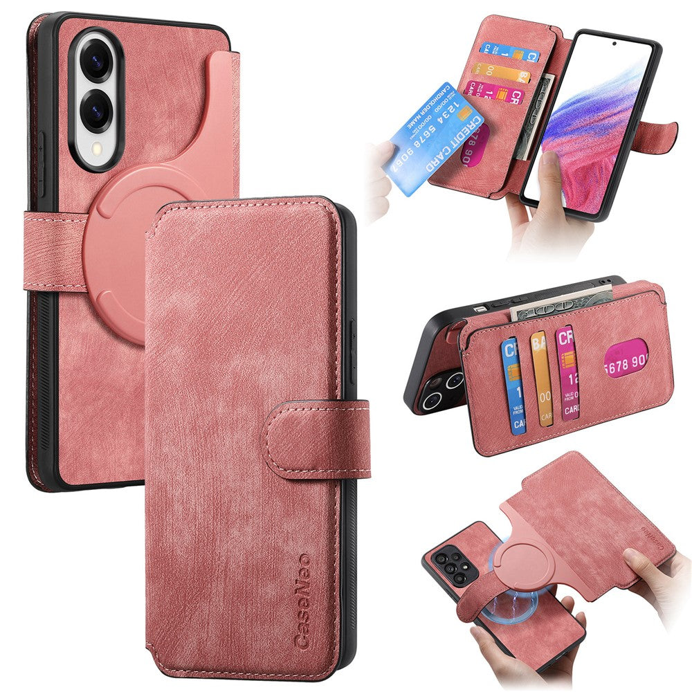 CASENEO For Samsung Galaxy S25 Edge Magnetic Case  Detachable Leather Phone Wallet Cover