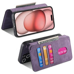 CASENEO For iPhone 17e / 16e Magnetic Case  Detachable Leather Phone Wallet Cover