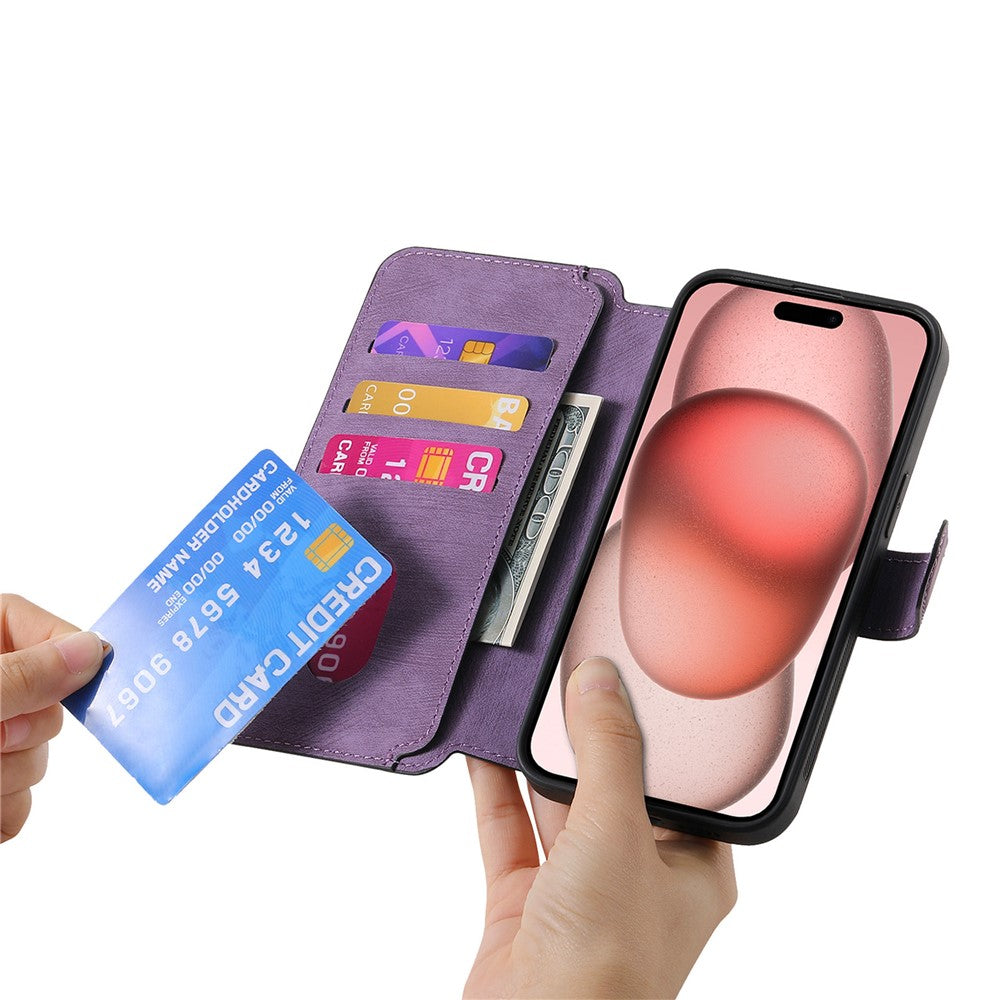 CASENEO For iPhone 17e / 16e Magnetic Case  Detachable Leather Phone Wallet Cover