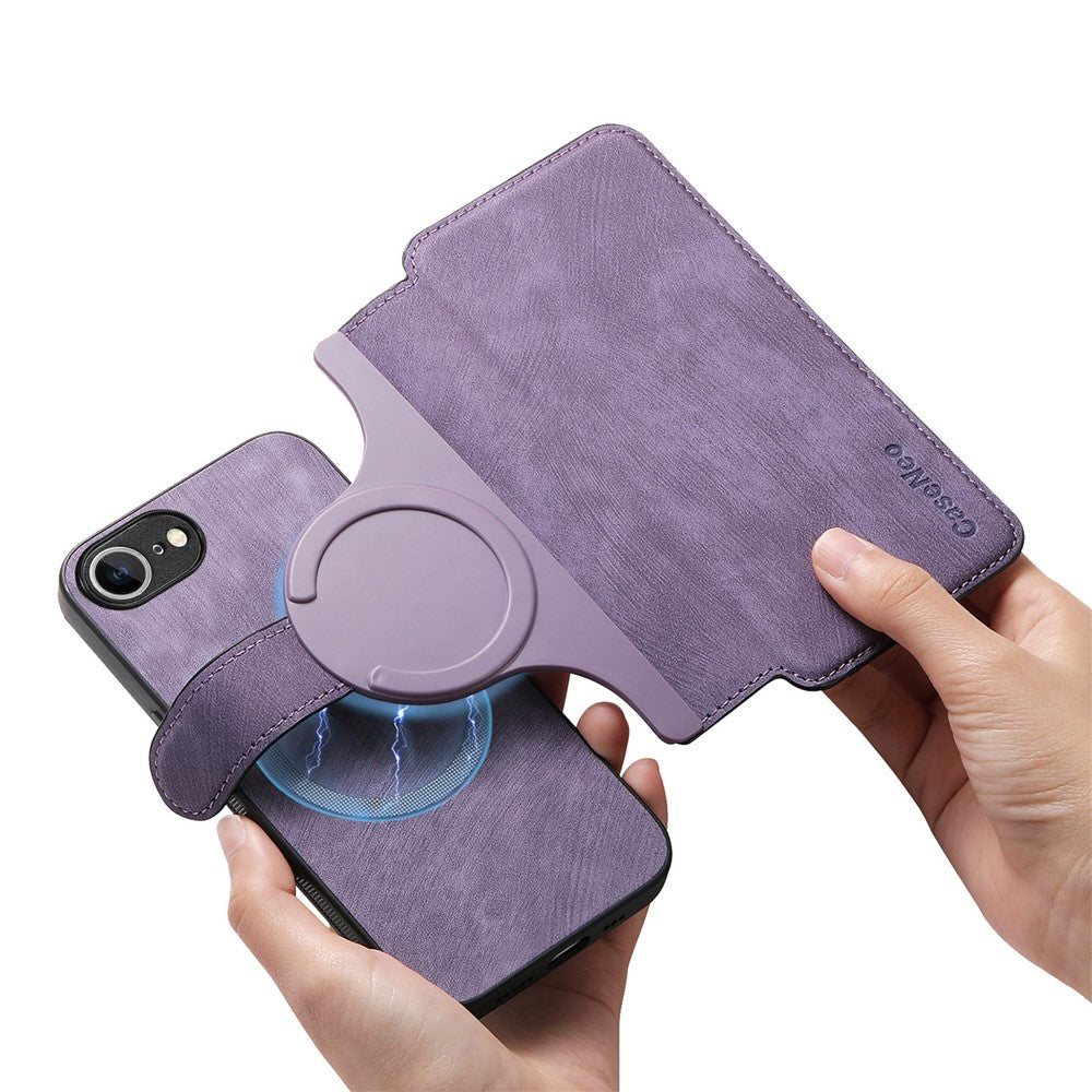 CASENEO For iPhone 17e / 16e Magnetic Case  Detachable Leather Phone Wallet Cover