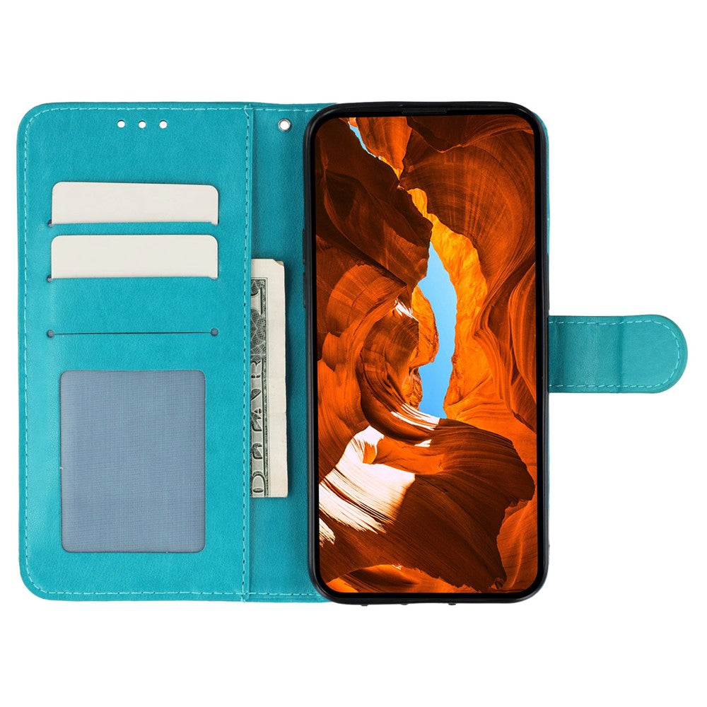 Til Samsung Galaxy A06s Covers PU Læder Flip Wallet Telefoncover med Rem