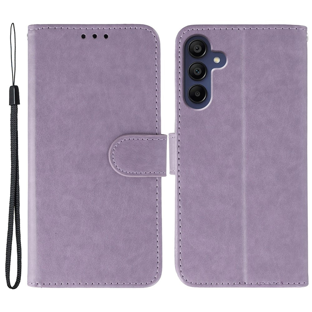 Til Samsung Galaxy A06s Covers PU Læder Flip Wallet Telefoncover med Rem
