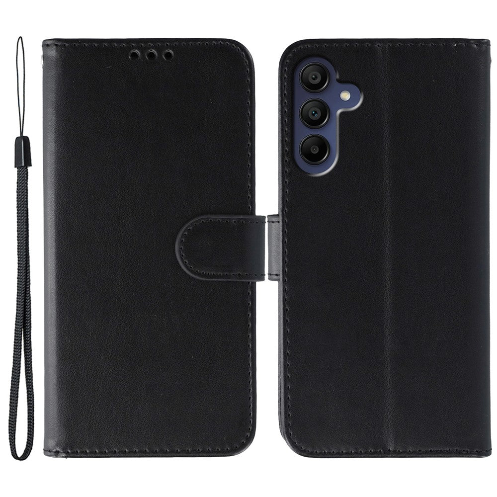 Til Samsung Galaxy A06s Covers PU Læder Flip Wallet Telefoncover med Rem