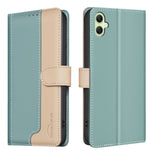 BINFEN COLOR BF33 til Samsung Galaxy F06 5G / M06 5G læderetui, splejset farve, RFID-blokerende pung, stander, telefoncover