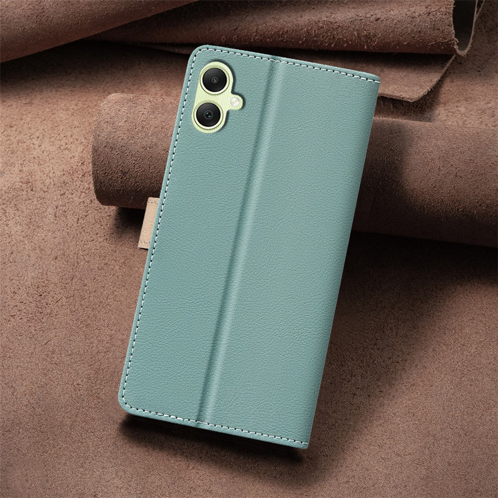 BINFEN COLOR BF33 til Samsung Galaxy F06 5G / M06 5G læderetui, splejset farve, RFID-blokerende pung, stander, telefoncover