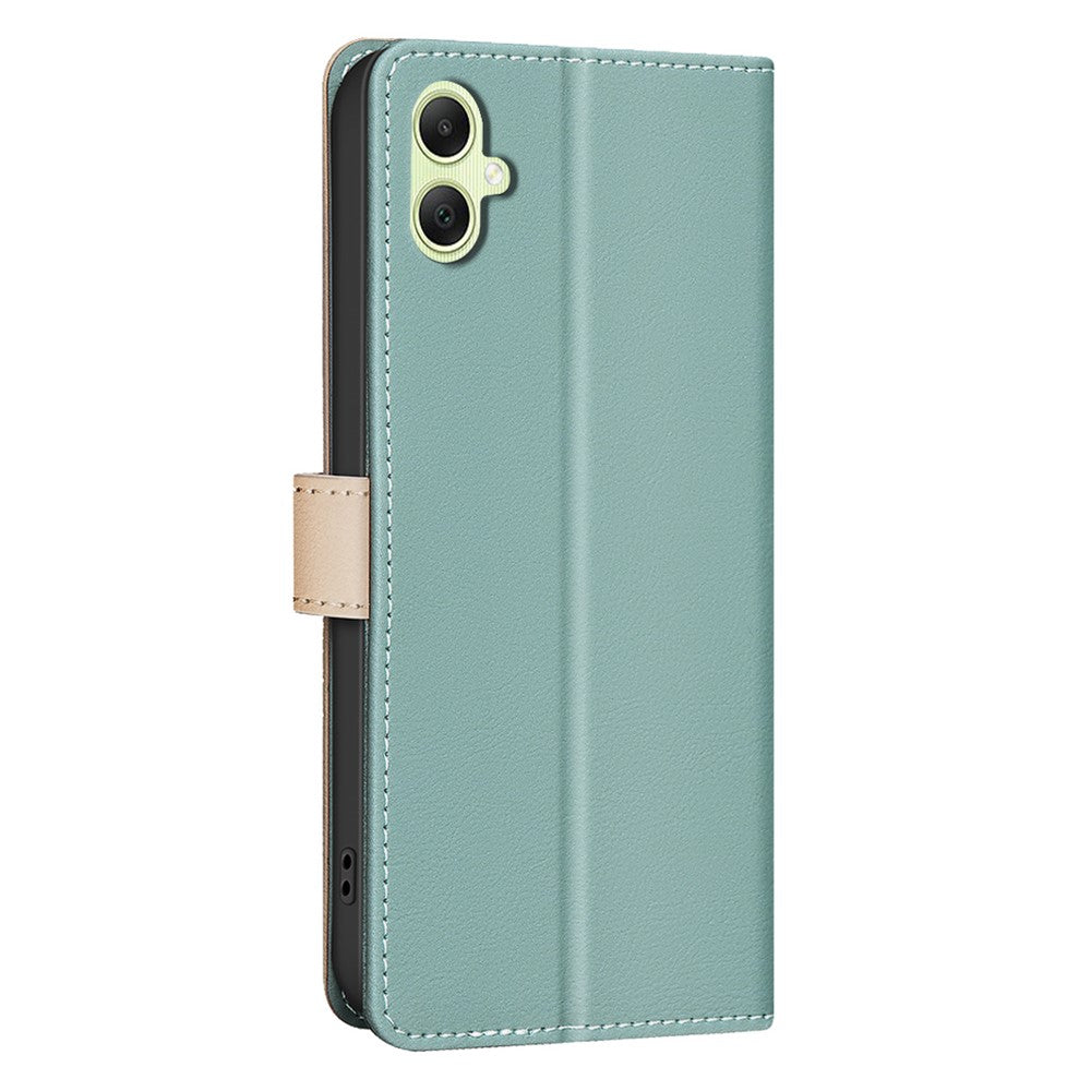 BINFEN COLOR BF33 til Samsung Galaxy F06 5G / M06 5G læderetui, splejset farve, RFID-blokerende pung, stander, telefoncover