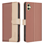 BINFEN COLOR BF33 til Samsung Galaxy F06 5G / M06 5G læderetui, splejset farve, RFID-blokerende pung, stander, telefoncover