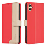 BINFEN COLOR BF33 til Samsung Galaxy F06 5G / M06 5G læderetui, splejset farve, RFID-blokerende pung, stander, telefoncover