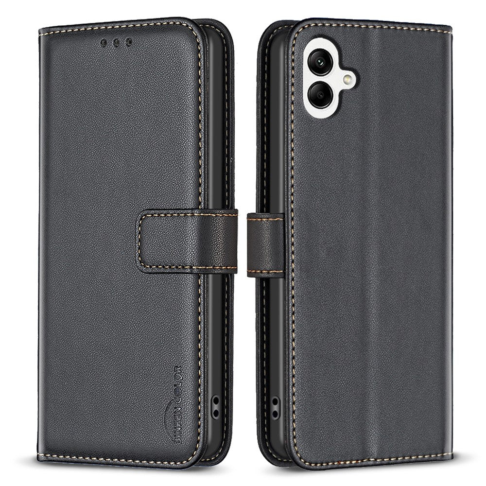 BINFEN COLOR BF17 For Samsung Galaxy F06 5G / M06 5G Case Wallet Folio Flip Leather Cover