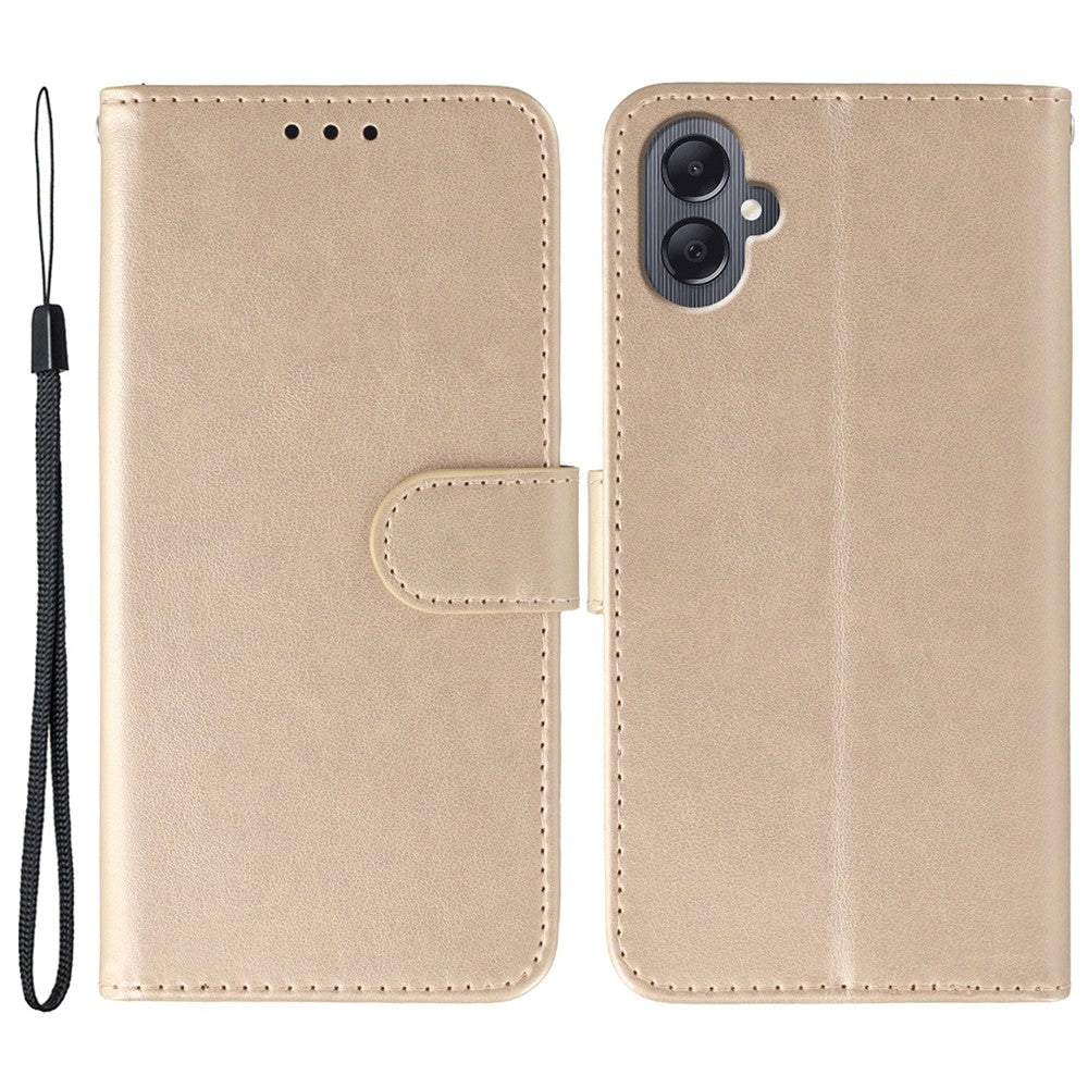 Samsung Galaxy A08 5G / A08 4G / A07 4G / A07s 4G / A06 4G / A06 5G fodral PU-läder flip plånboksfodral med rem