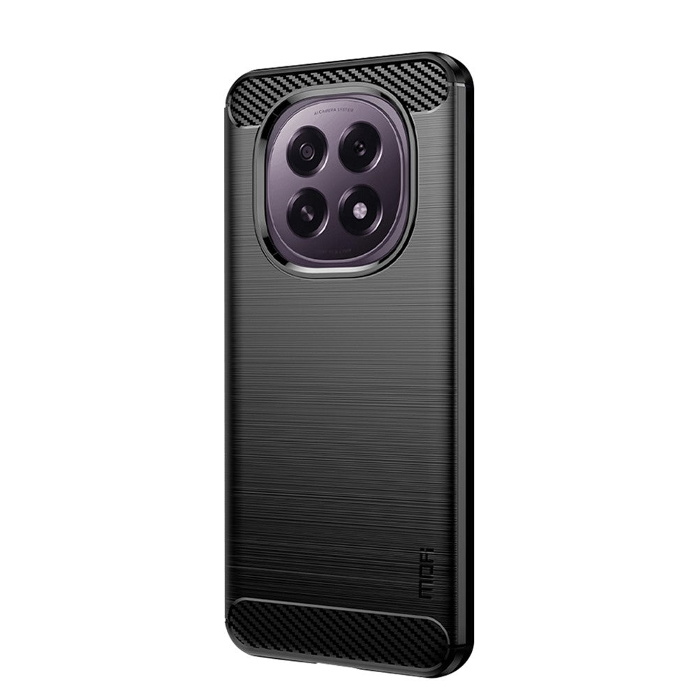 MOFI For Oppo F29 5G Back Cover  Brushed Texture Carbon Fiber Soft TPU Case