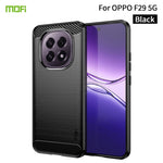 MOFI For Oppo F29 5G Back Cover  Brushed Texture Carbon Fiber Soft TPU Case
