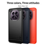 MOFI For Oppo F29 5G Back Cover  Brushed Texture Carbon Fiber Soft TPU Case