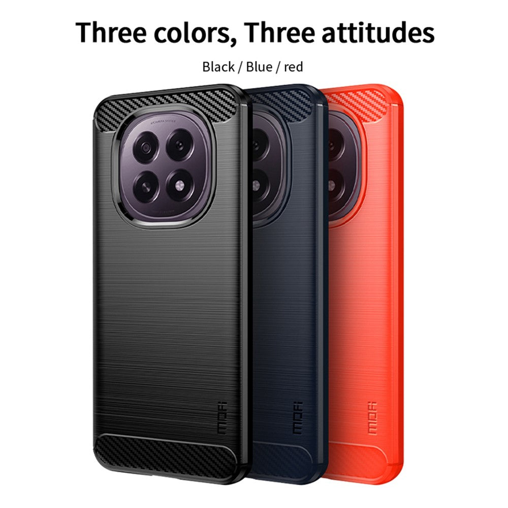 MOFI For Oppo F29 5G Back Cover  Brushed Texture Carbon Fiber Soft TPU Case