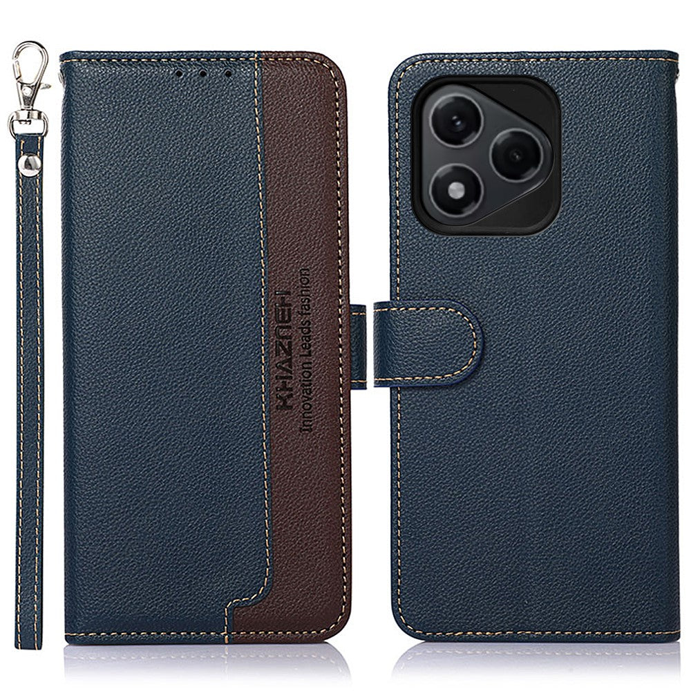 KHAZNEH For Honor 400 Lite 5G Etui RFID-blokerende pung Litchi-tekstur PU-læder telefoncover