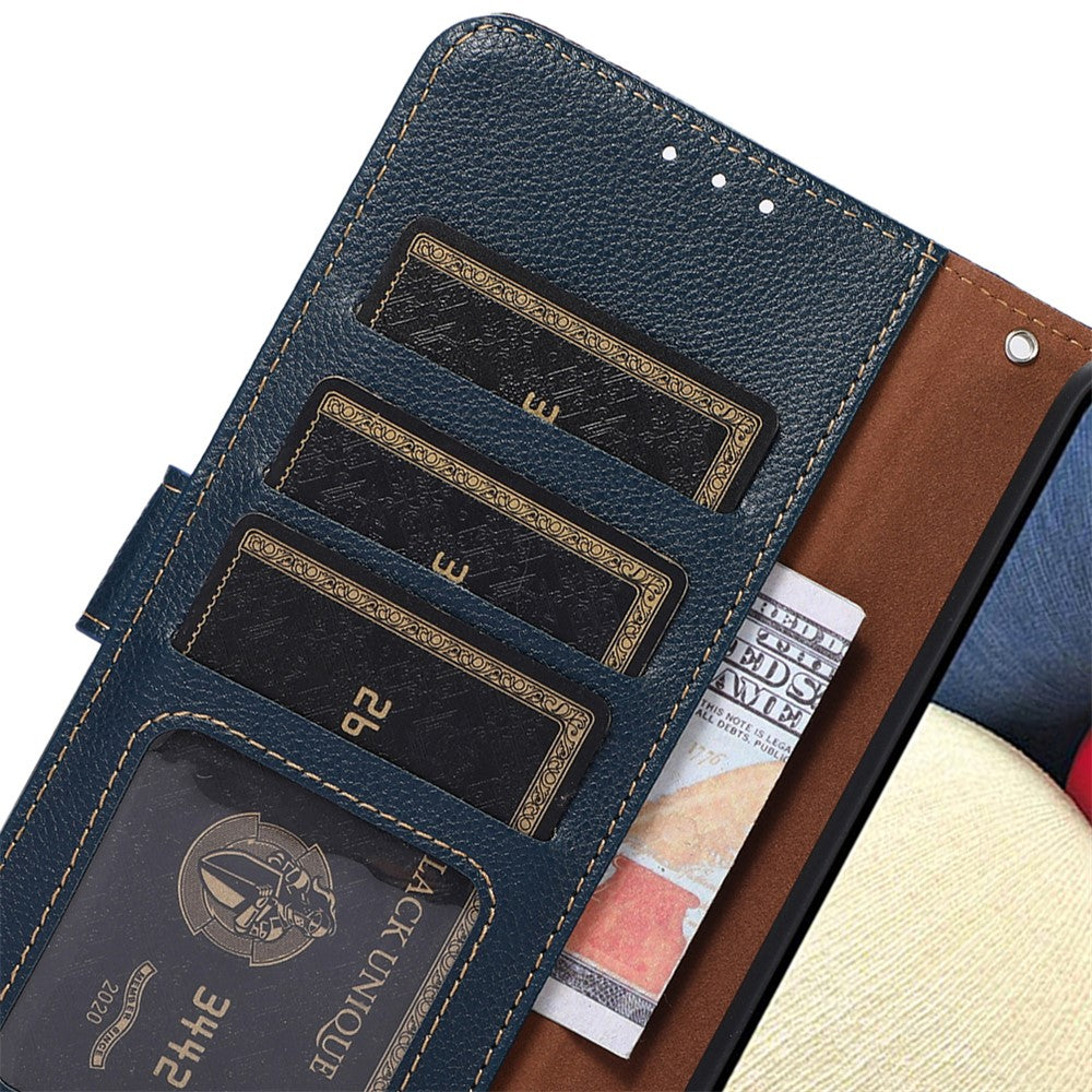 KHAZNEH For Honor 400 Lite 5G Etui RFID-blokerende pung Litchi-tekstur PU-læder telefoncover