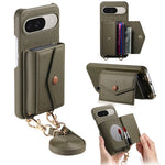 For Google Pixel 10 Pro / 10 / 9 Pro / 9 Case Card Holder Kickstand PU Leather + PC Phone Cover with Mirror and Crossbody Lanyard