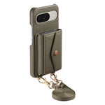 For Google Pixel 10 Pro / 10 / 9 Pro / 9 Case Card Holder Kickstand PU Leather + PC Phone Cover with Mirror and Crossbody Lanyard