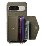For Google Pixel 10 Pro / 10 / 9 Pro / 9 Case Card Holder Kickstand PU Leather + PC Phone Cover with Mirror and Crossbody Lanyard