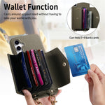For Google Pixel 10 Pro / 10 / 9 Pro / 9 Case Card Holder Kickstand PU Leather + PC Phone Cover with Mirror and Crossbody Lanyard