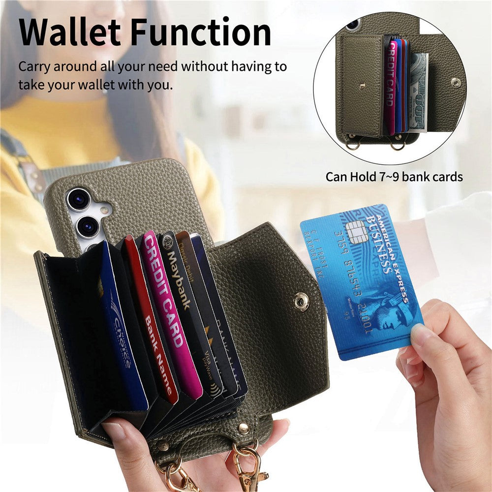 For Google Pixel 10 Pro / 10 / 9 Pro / 9 Case Card Holder Kickstand PU Leather + PC Phone Cover with Mirror and Crossbody Lanyard