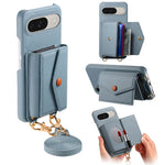 For Google Pixel 10 Pro / 10 / 9 Pro / 9 Case Card Holder Kickstand PU Leather + PC Phone Cover with Mirror and Crossbody Lanyard