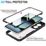 For Xiaomi Redmi Note 14 4G (164.84mm) Case Acrylic + TPU Clear Phone Cover with PET Screen Film