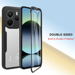For Xiaomi Redmi Note 14 4G (164.84mm) Case Acrylic + TPU Clear Phone Cover with PET Screen Film