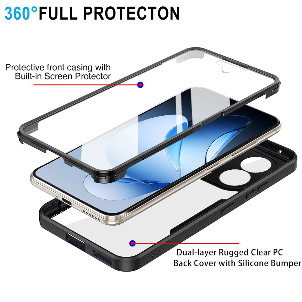 Oppo Reno13 5G (Global) Skal Akryl + Genomskinligt TPU mobilskal med PET-skärmfilm