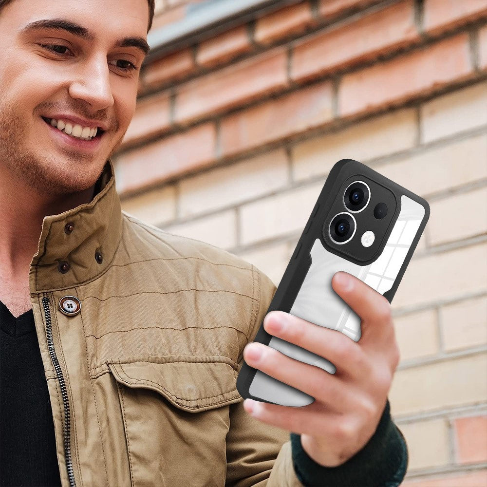 Oppo Reno13 5G (Global) Skal Akryl + Genomskinligt TPU mobilskal med PET-skärmfilm