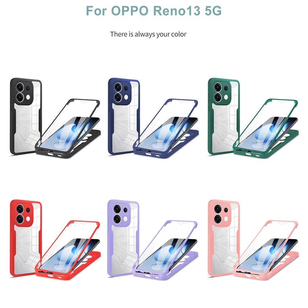Oppo Reno13 5G (Global) Skal Akryl + Genomskinligt TPU mobilskal med PET-skärmfilm