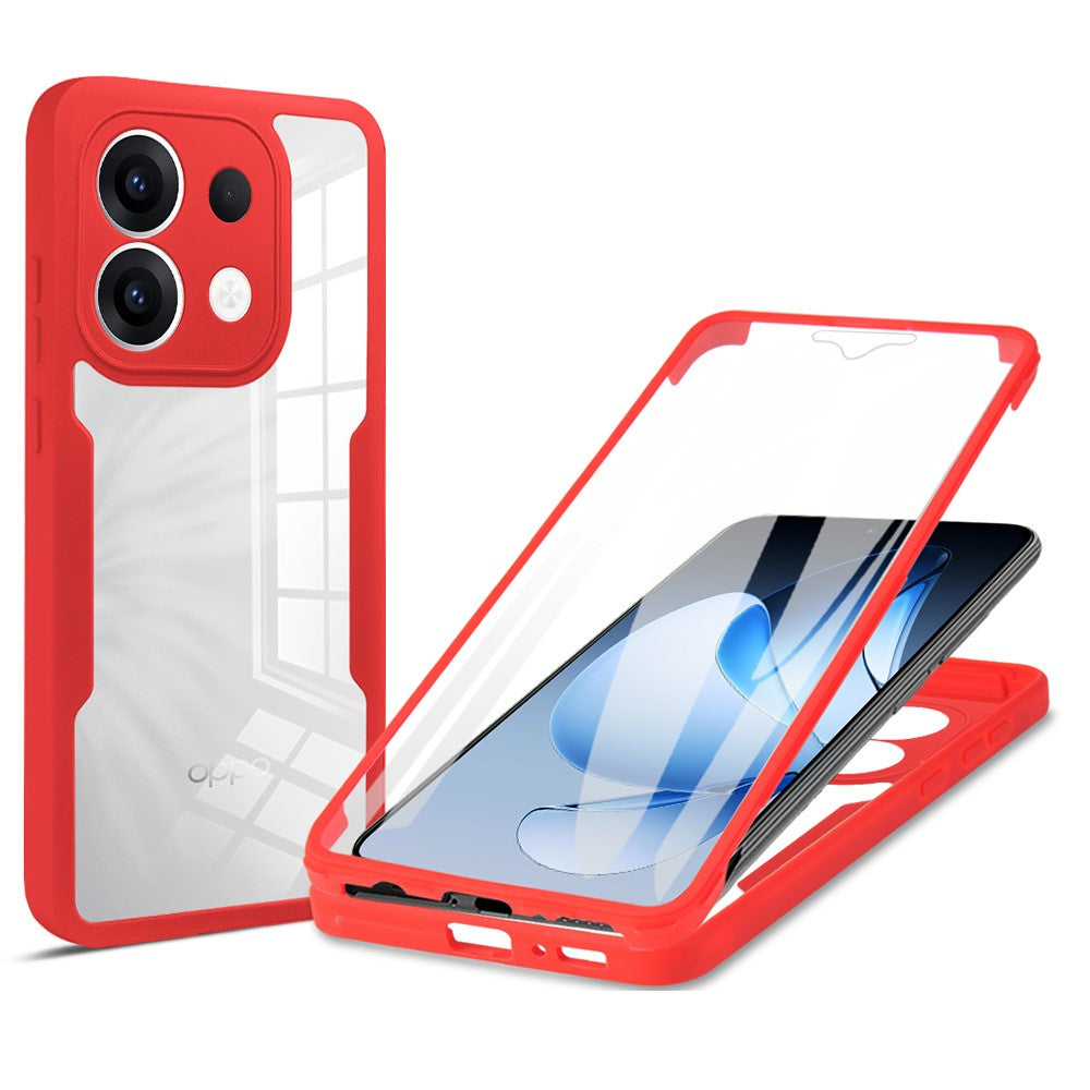 Oppo Reno13 5G (Global) Skal Akryl + Genomskinligt TPU mobilskal med PET-skärmfilm