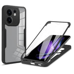Oppo Reno13 F 5G (Reno 13 FS 5G) / 4G-skal i akryl + genomskinligt TPU-skal med PET-skärmfilm
