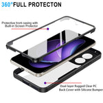 Oppo Reno13 F 5G (Reno 13 FS 5G) / 4G-skal i akryl + genomskinligt TPU-skal med PET-skärmfilm