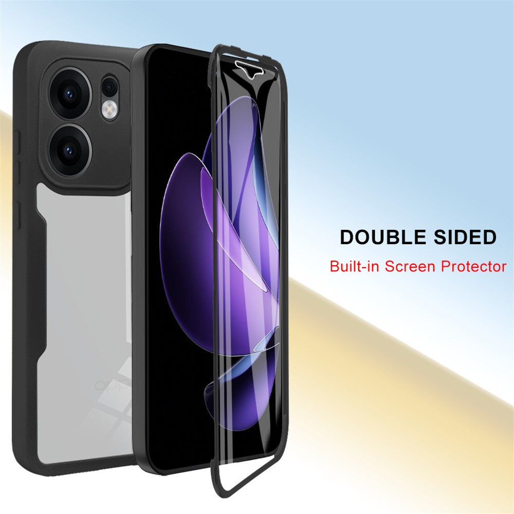 Oppo Reno13 F 5G (Reno 13 FS 5G) / 4G-skal i akryl + genomskinligt TPU-skal med PET-skärmfilm