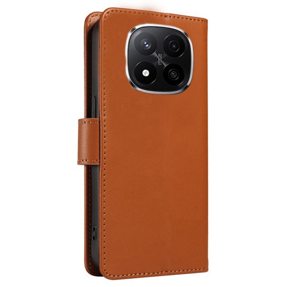 For Xiaomi Redmi Note 14 Pro+ 5G Case RFID Blocking Leather Wallet Flip Phone Cover with Wrist Strap