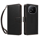 For Xiaomi Redmi Note 14 Pro+ 5G Case RFID Blocking Leather Wallet Flip Phone Cover with Wrist Strap