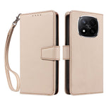 For Xiaomi Redmi Note 14 Pro+ 5G Case RFID Blocking Leather Wallet Flip Phone Cover with Wrist Strap