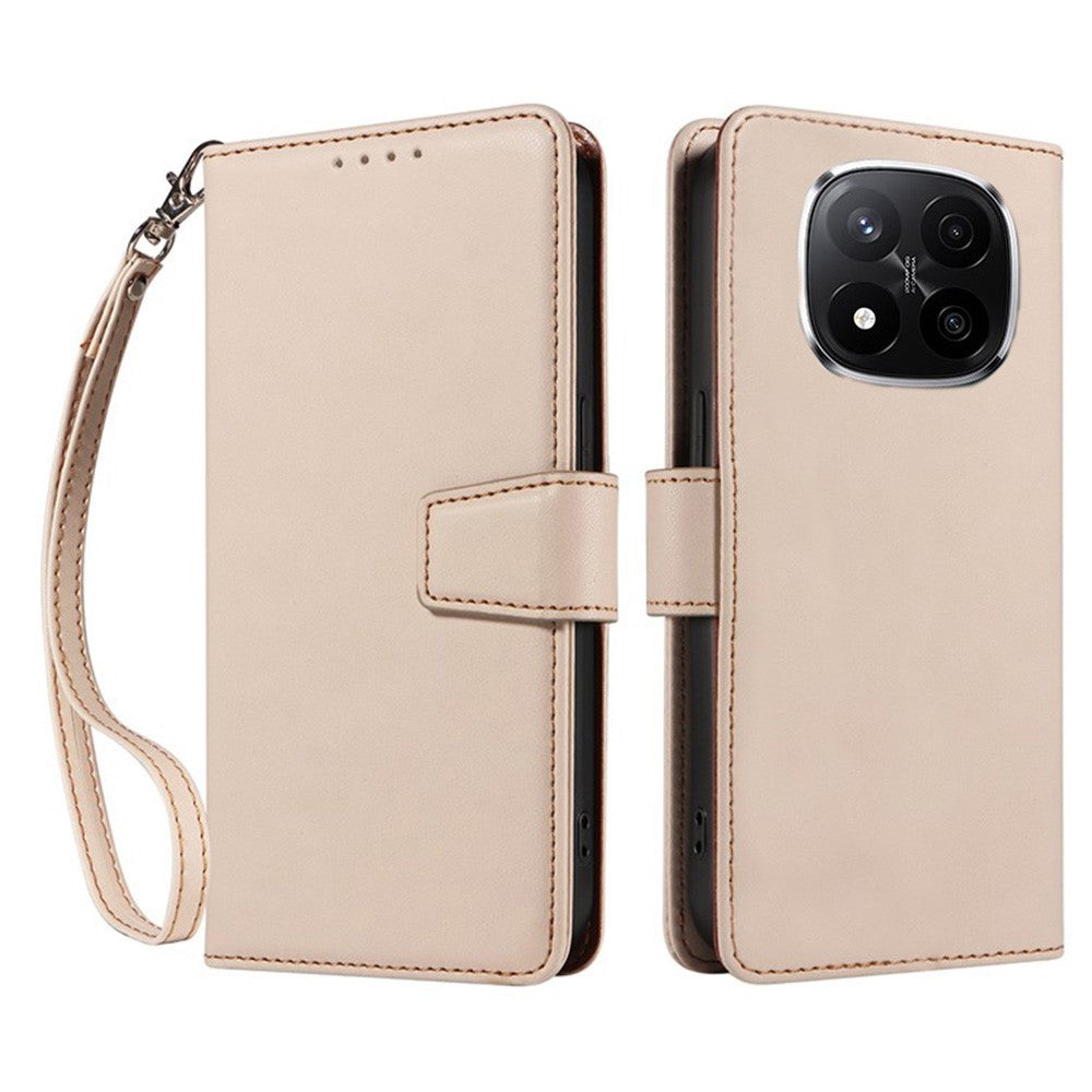 For Xiaomi Redmi Note 14 Pro+ 5G Case RFID Blocking Leather Wallet Flip Phone Cover with Wrist Strap