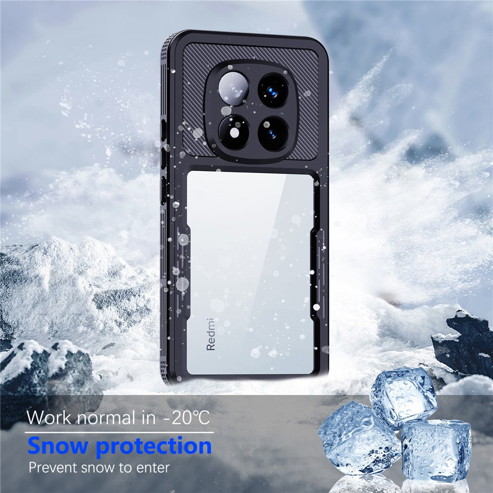 REDPEPPER For Xiaomi Redmi Note 14 Pro 5G IP68 Phone Case Clear Back Waterproof Cover