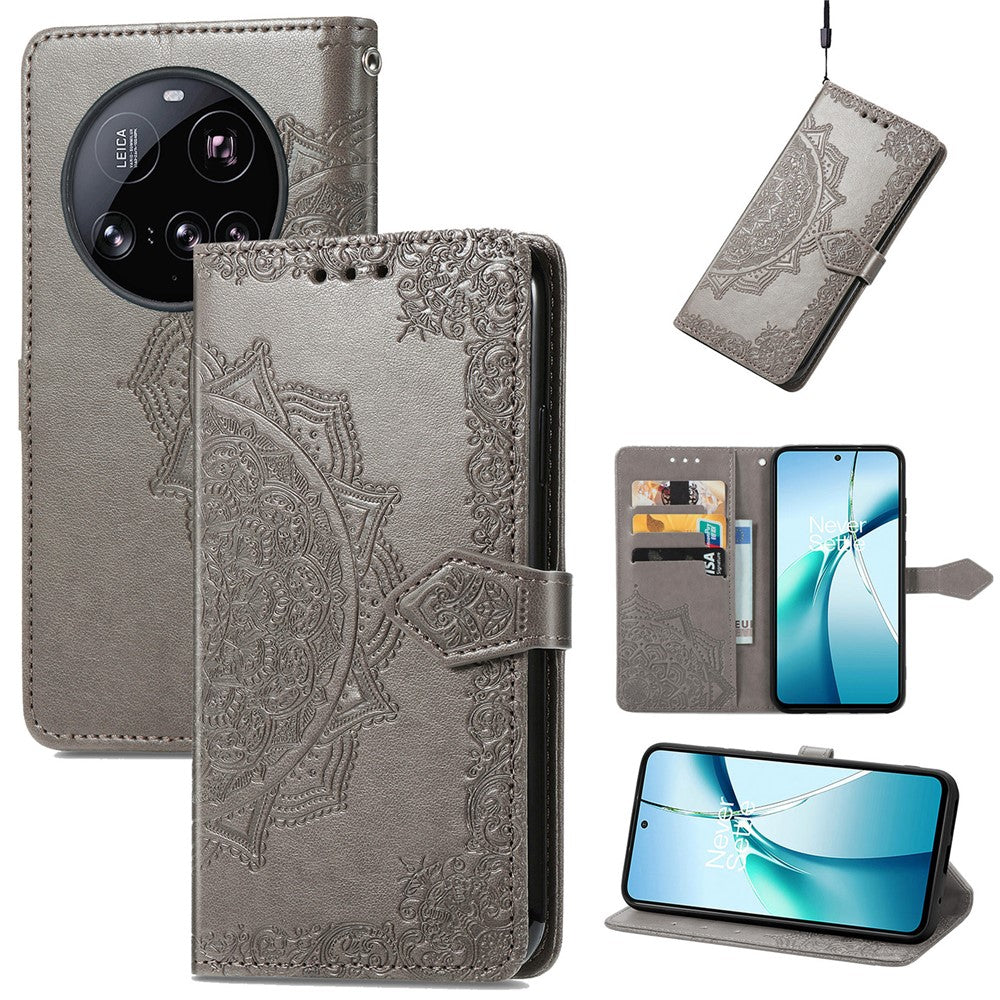 For Xiaomi 15 Ultra Wallet Case Mandala Flower Leather Phone Cover Stand