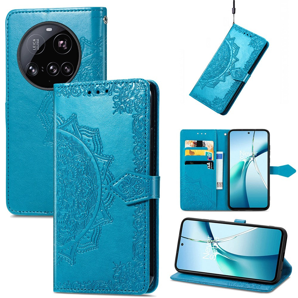For Xiaomi 15 Ultra Wallet Case Mandala Flower Leather Phone Cover Stand