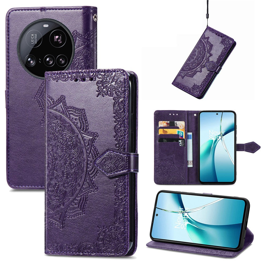 For Xiaomi 15 Ultra Wallet Case Mandala Flower Leather Phone Cover Stand
