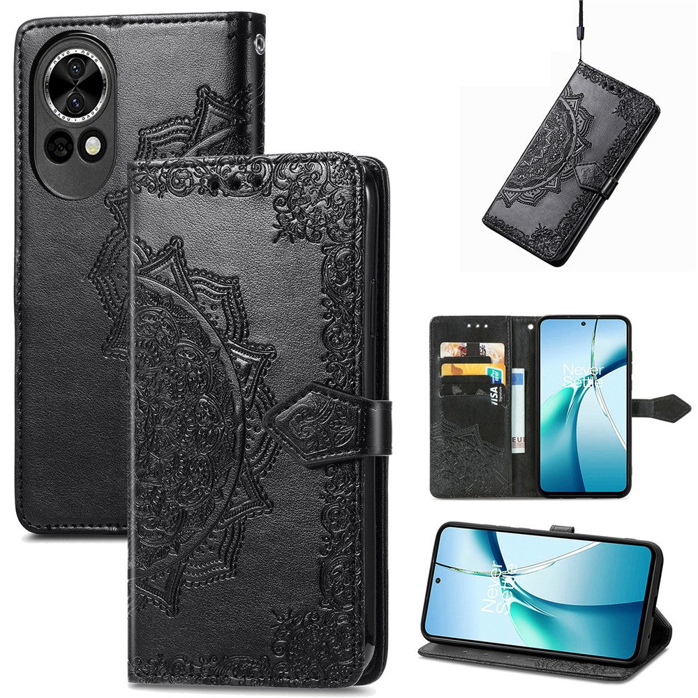 Huawei Nova 13 5G Plånboksfodral Mandala Blomma Läder mobilfodral Stativ