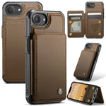 CASEME For iPhone 17e / 16e Phone Case C22 Leather Back Cover with RFID Blocking Card Slots