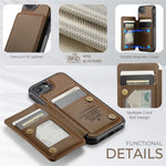 CASEME For iPhone 17e / 16e Phone Case C22 Leather Back Cover with RFID Blocking Card Slots