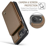 CASEME For iPhone 17e / 16e Phone Case C22 Leather Back Cover with RFID Blocking Card Slots