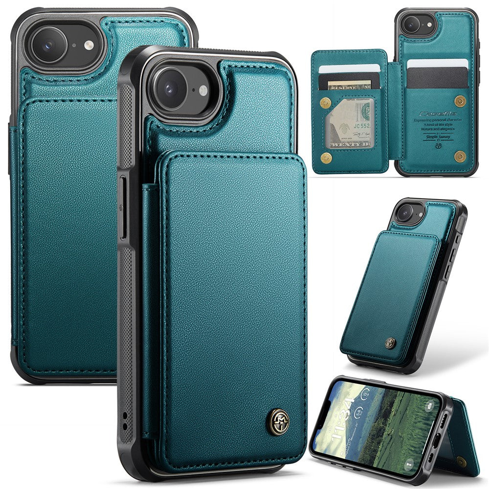 CASEME For iPhone 17e / 16e Phone Case C22 Leather Back Cover with RFID Blocking Card Slots